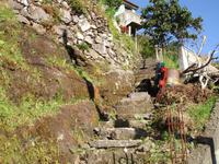 Levada-Wanderung -  Treppenaufgang zum Wohnhaus