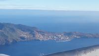 Blick aus dem Flugzeug auf den Osten Madeiras