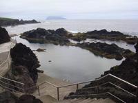 Blick auf Insel Corvo