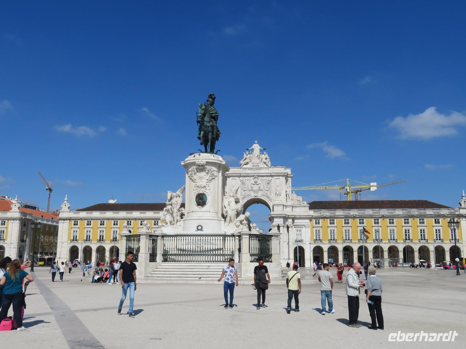 Lissabon - Placa do Comércio - Reiterdenkmal Josés I.