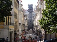 Lissabon - Blick auf den Elevador de Santa Justa