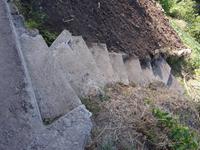 Wanderung auf der Levada von Marocos - Treppenaufgang