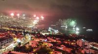 Silvester mit Blick auf den Hafen Funchals