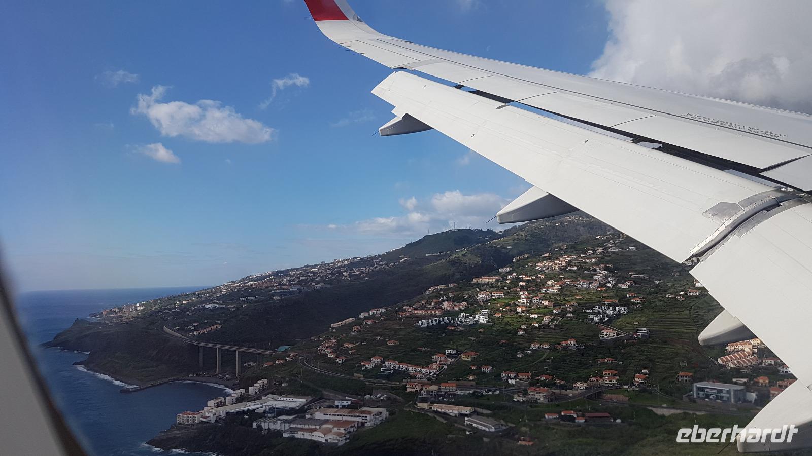 Anflug auf Madeira