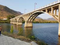Portugal, Douro Kreuzfahrt, Brücke an der spanisch-portugisischen Grenze