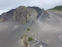 Portugal, Azoren, Faial, Capelinhos, Blick vom Leuchtturm
