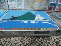 Portugal, Azoren, Faial, Horta, Gemälde der Segler