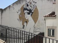 Wandmalerei in Alfama