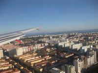 Anflug Lissabon - über das neue Lissabon - gleich landen wir