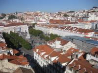 Lissabon - Blick von der Aussichtsterrasse des Elevador Santa Justa 