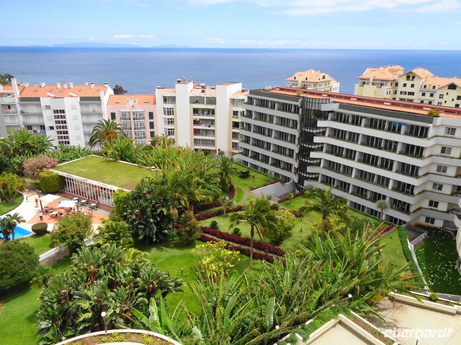 Madeira - Funchal, Hotel Jardins d' Ajuda, Blick aus dem Zimmer 