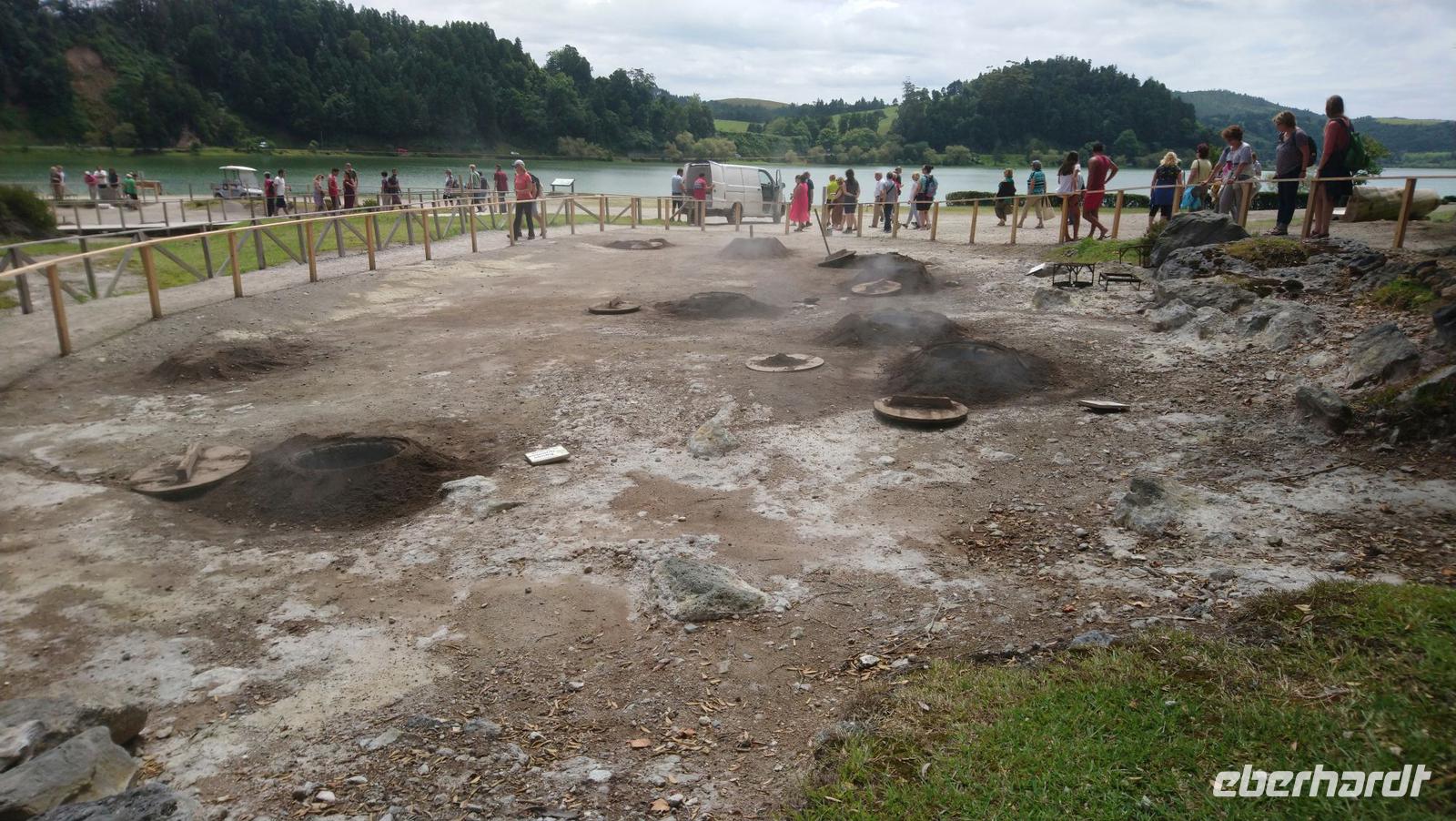 Fumarolen, in welchen Cozido gekocht wird