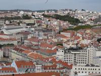 Lissabon - Castelo de Sao, Blick auf unser Hotel