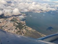 Flug über Lissabon