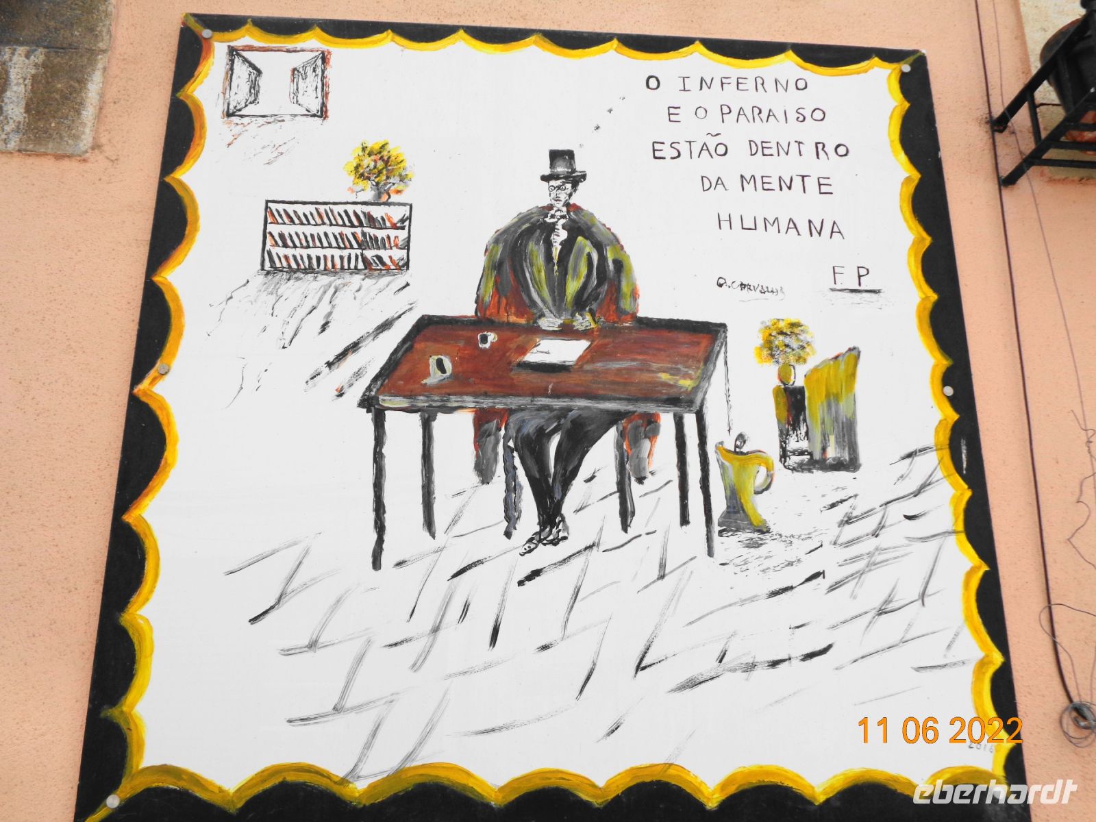 Lissabon Kachel an Hauswand