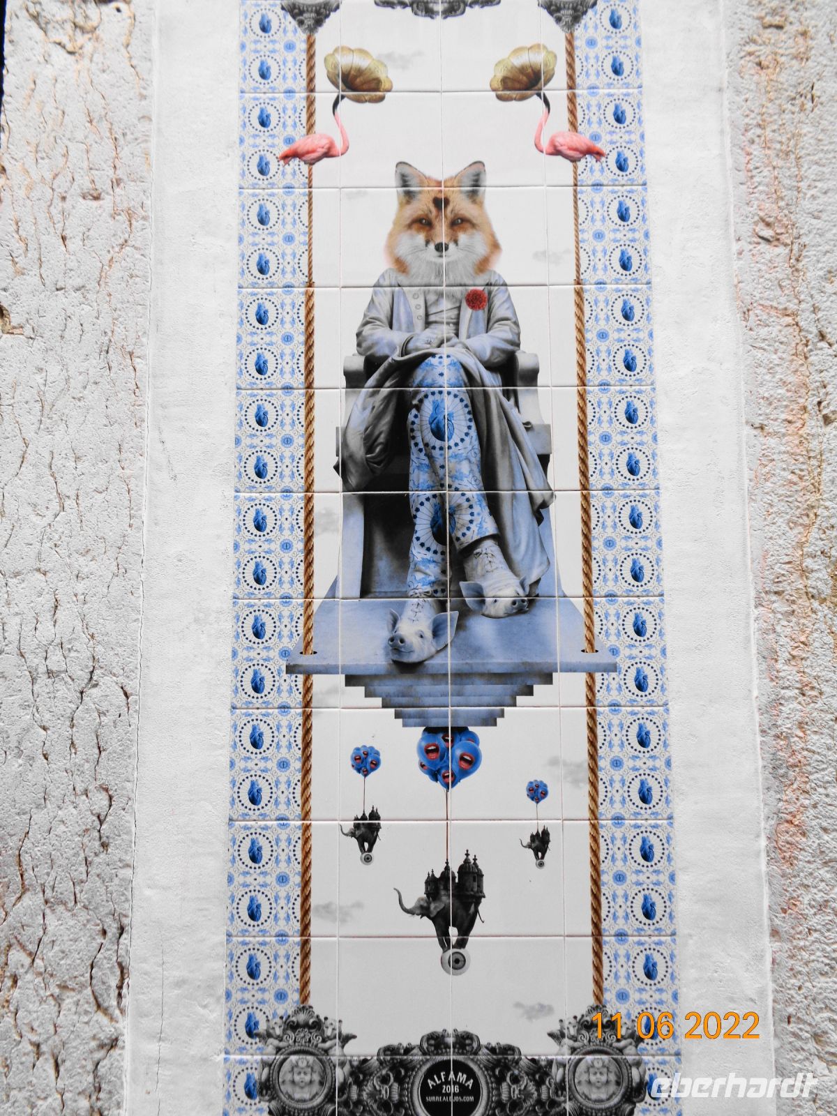 Lissabon Kachel an Hauswand 3