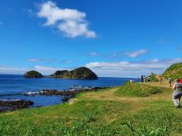 Azoren, Insel Sao Miguel, Blick zu den Ilheu da Vila
