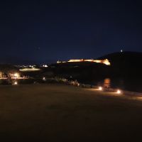 Azoren, Insel Terceira, Beleuchtete Festung Monte Brazil