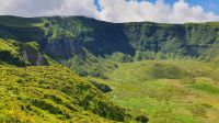 Azoren, Insel Faial, Blick in die Caldeira