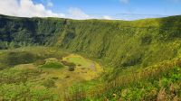 Azoren, Insel Faial, Blick in die Caldeira