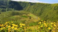 Azoren, Insel Faial, Blick in die Caldeira