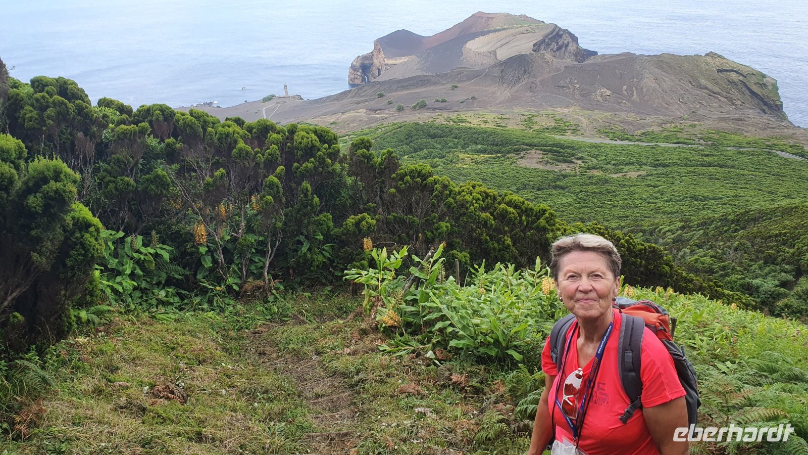Insel Faial, Vulcanwanderung, Blick nach Capelinhos
