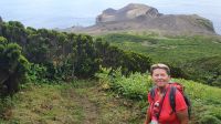 Insel Faial, Vulcanwanderung, Blick nach Capelinhos