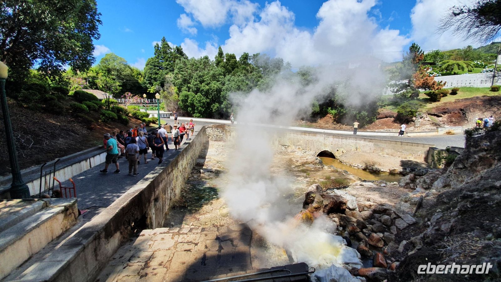 Furnas, heisse Quellen im Ortszentrum