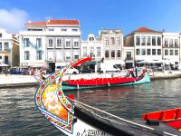 Die Moliceiros sind hübsch bemalt, Aveiro