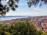 Blick auf die Ponte do 25 Abril, Lissabon