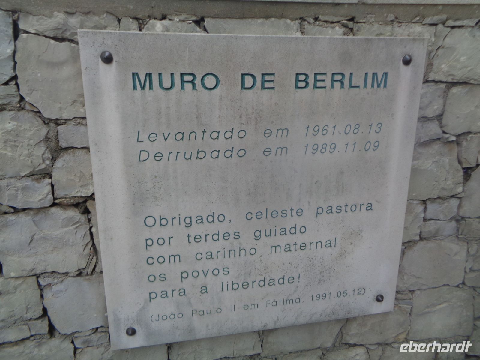 Fátima, ein Stück Mauer von Berlin