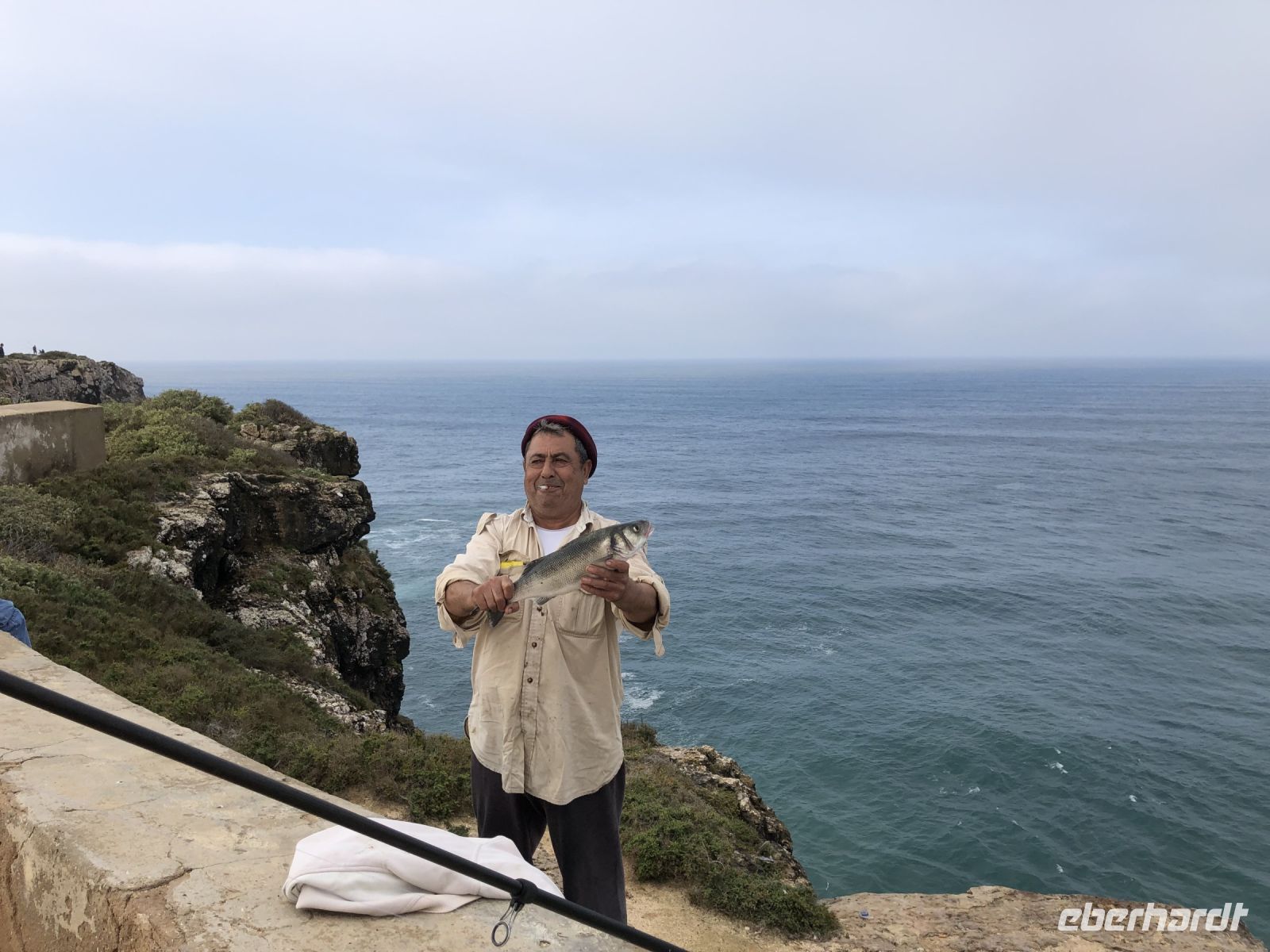 Angler an der Steilküste