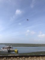 Blick zum Flughafen Faro