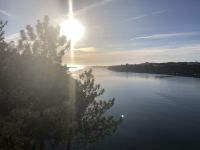 Sonnenuntergang am Fluss Mira