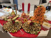 Kalte Vorpseisen auf dem Weihnachtsbuffet im Hotel 