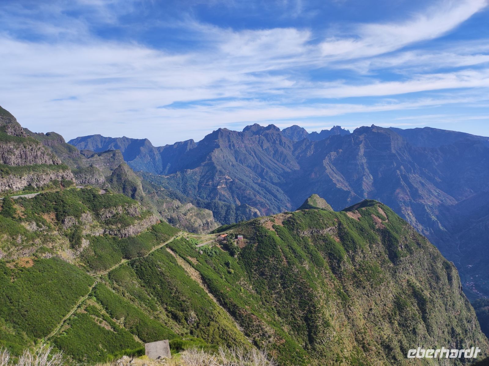 Blick vom Encumeada Pass auf Madeira