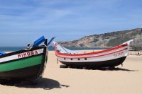 am Atlantikstrand im früheren Fischerdorf Nazaré