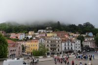Wolken verdecken die Burg von Sintra 