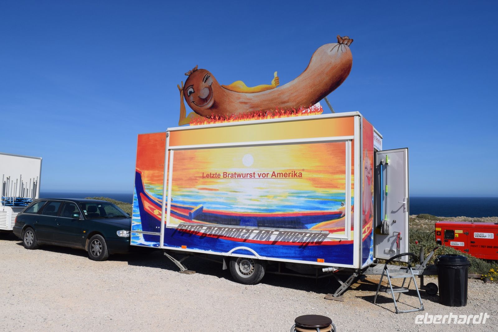 Letzter Bratwurststand am Capo Sao Vicente