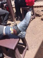 Oh, welch Malheur: Dem Wanderer konnte, dank Panzerband, schnell geholfen werden!