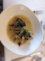 Abschiedsessen im ATLANTIC - es gab u.a. Papageienfischfilet