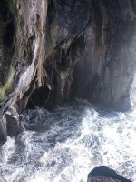 Blick durch das Fenster im Promenadentunnel