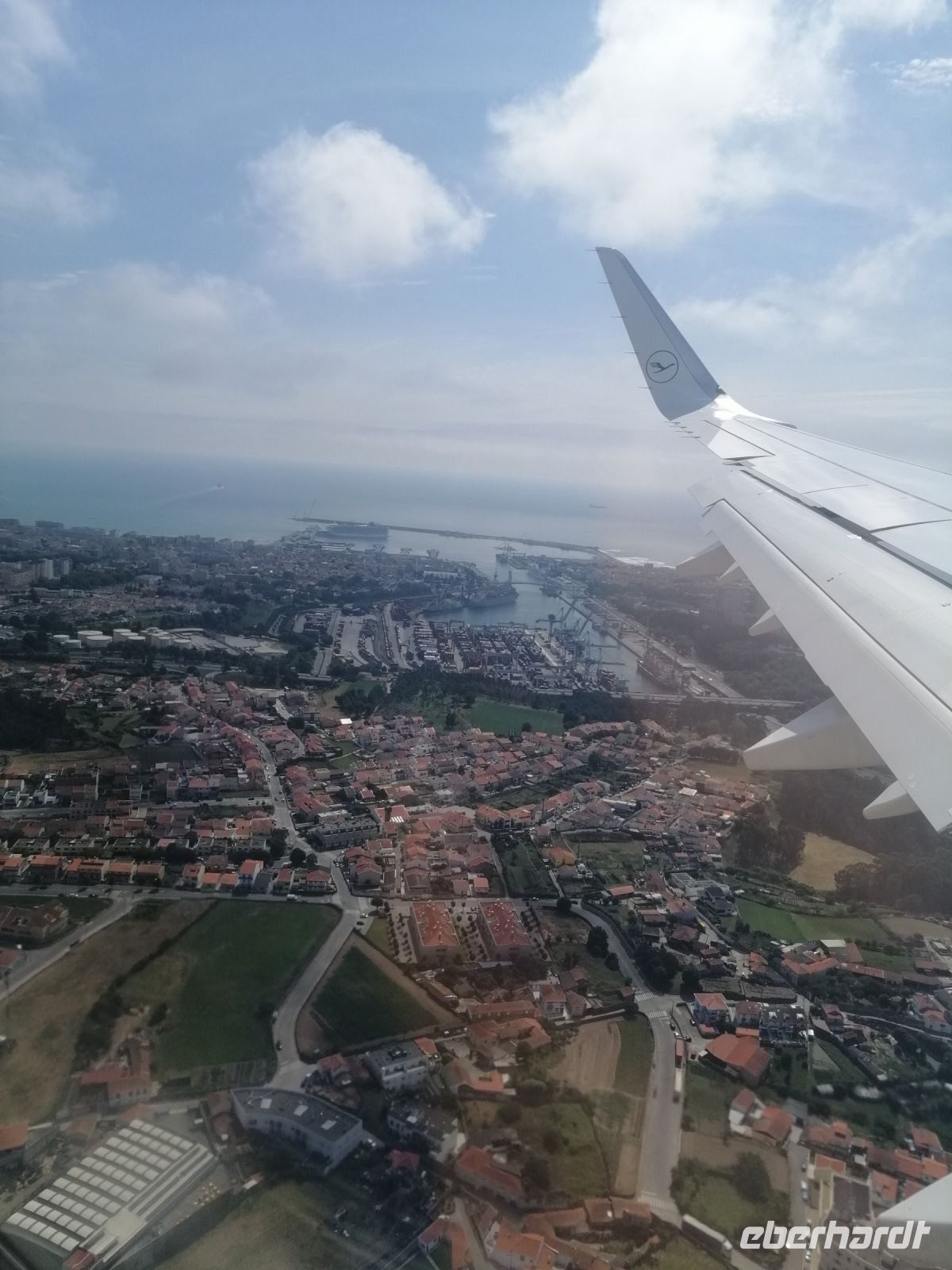 Flug nach Porto, Blick aus dem Flugzeug