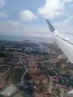 Flug nach Porto, Blick aus dem Flugzeug