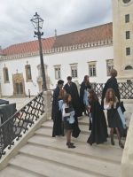 Studenten beim Fototermin, Universität in Coimbra