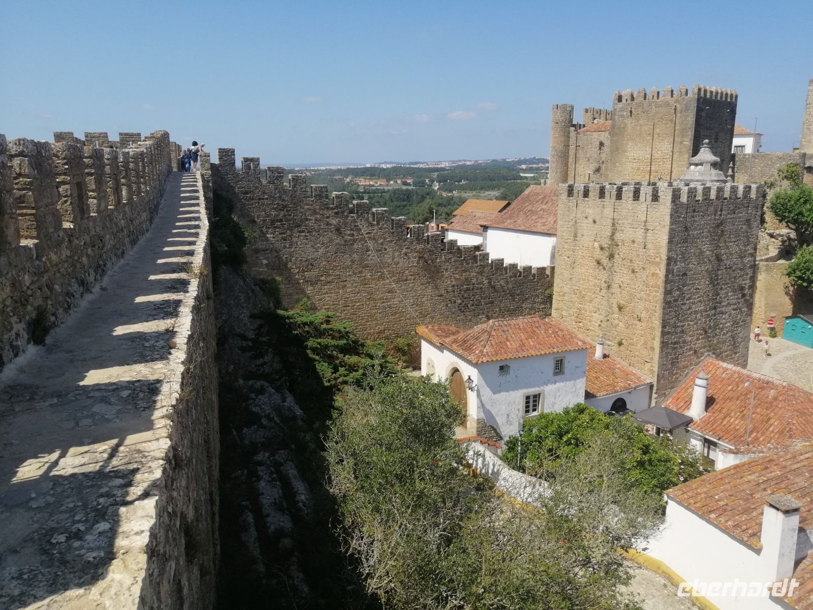 Freizeit in Obidos, Spaziergang auf der Stadtmauer