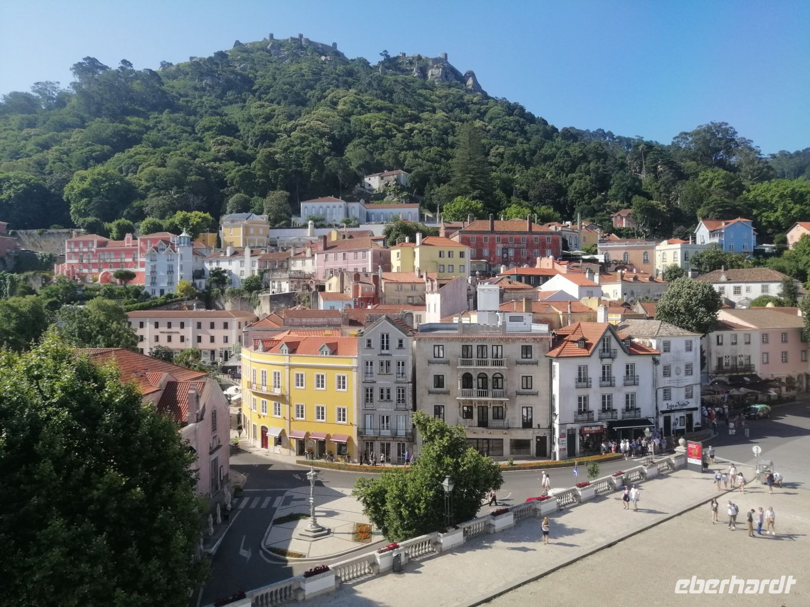 Blick auf die Altstadt von Sintra vom Nationalpalast
