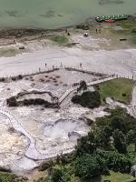 Blick auf die heißen Quellen von Furnas