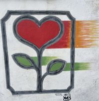 Straßenmalerei von YVES in Ponta Delgada gesichtet