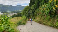 steiler Weg nach Sete Cidades